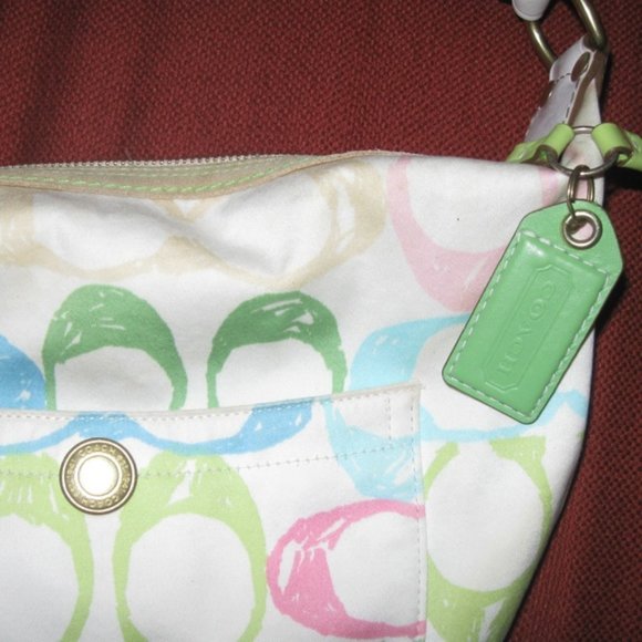 Coach Scribble Mulit-Colored Hobo Bag Handbag Purse - Picture 3 of 12